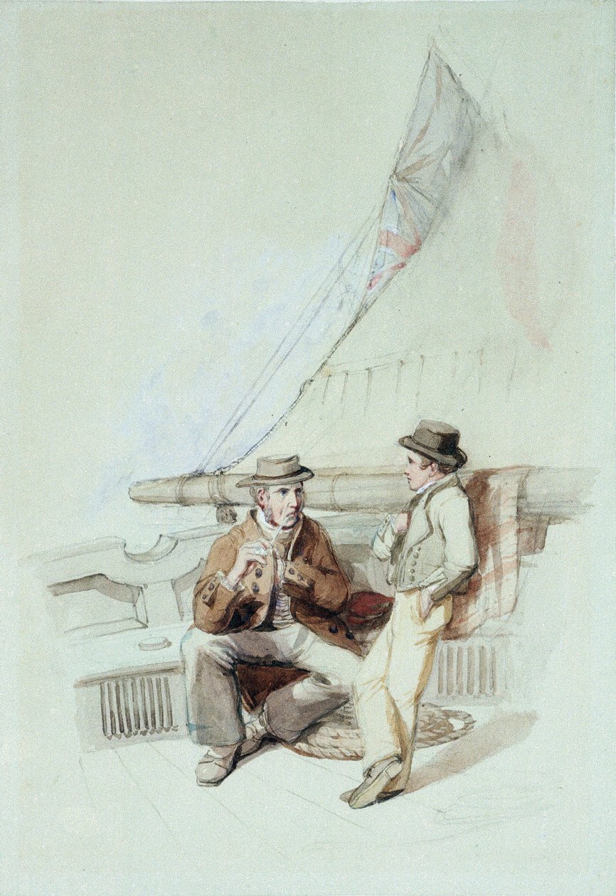 Bramble e Jack levados para um porto francês de George Clarkson Stanfield