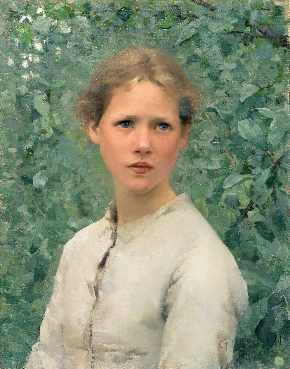A cabeça de uma rapariga de George Clausen
