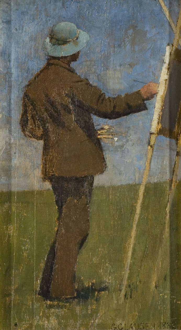 Uma Pintura Artística Fora das Portas de George Clausen