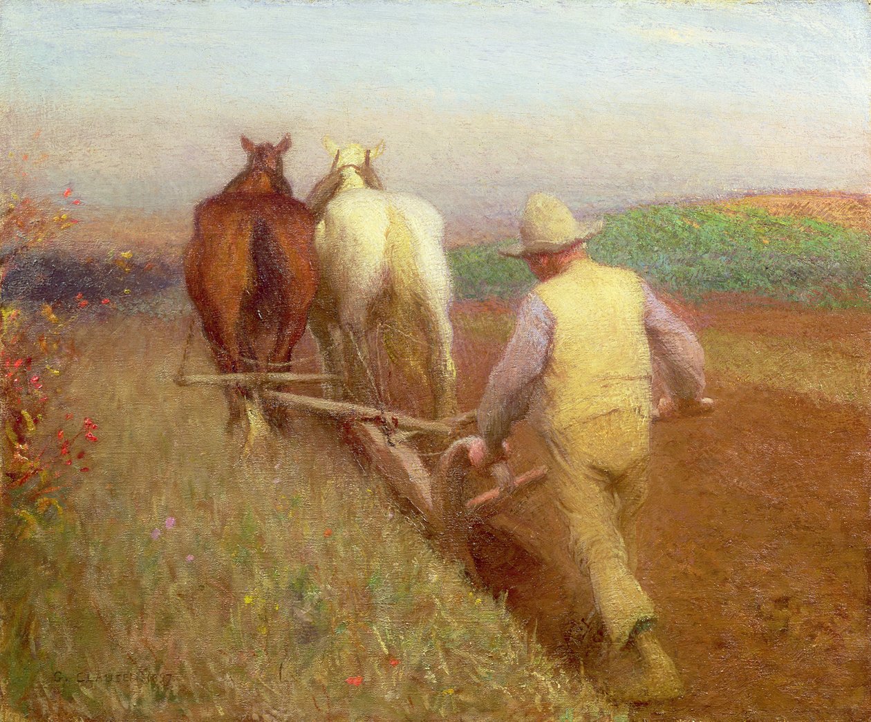 Uma manhã de outono de 1897 de George Clausen