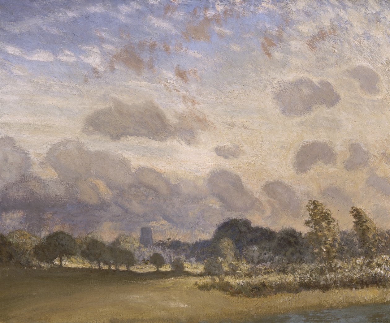 Igreja de Clavering (óleo sobre tela) de George Clausen