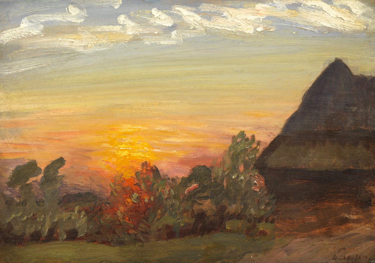 Duton Hill Sunset, 1938 de George Clausen