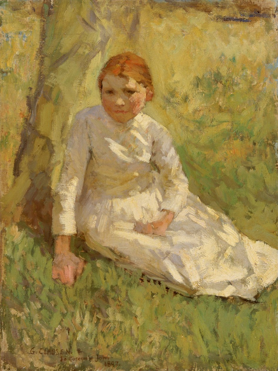 Garota em um campo, 1897. de George Clausen