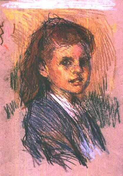 Cabeça de uma menina de George Clausen