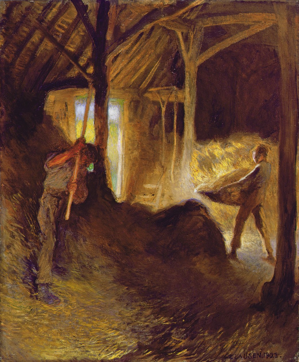 No celeiro de George Clausen