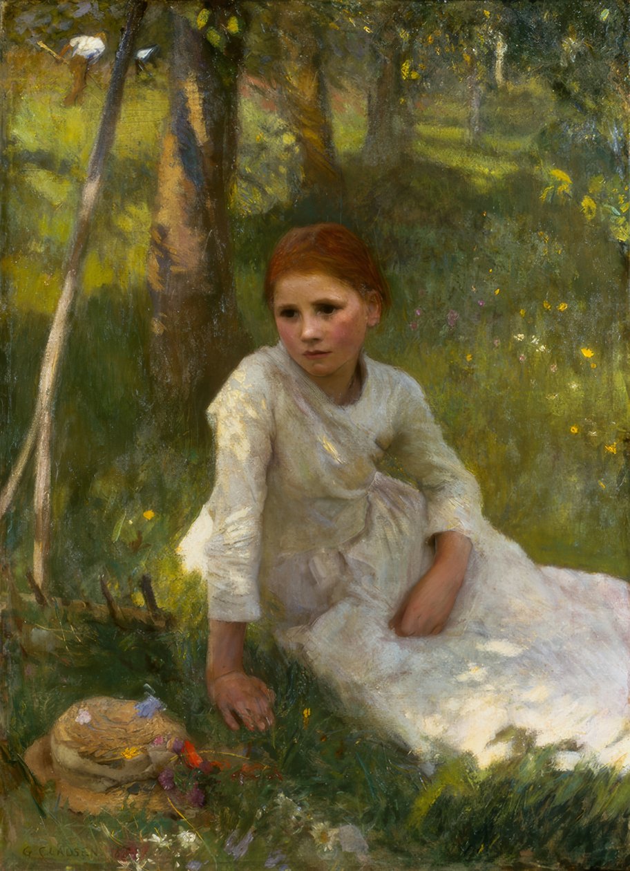Meio-dia no Hayfield de George Clausen