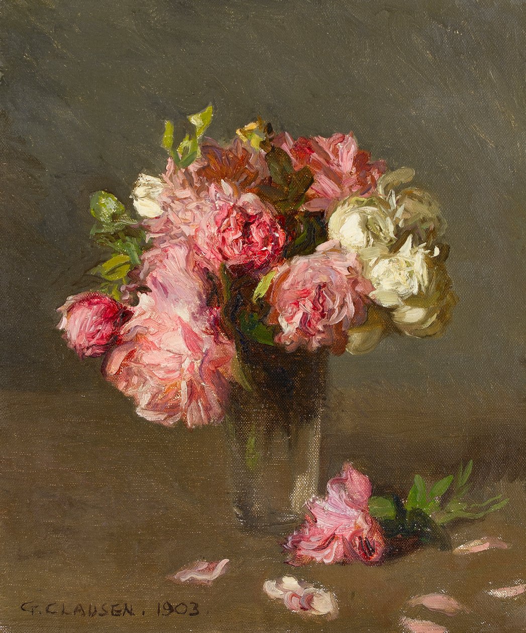Rosas em um vaso de George Clausen