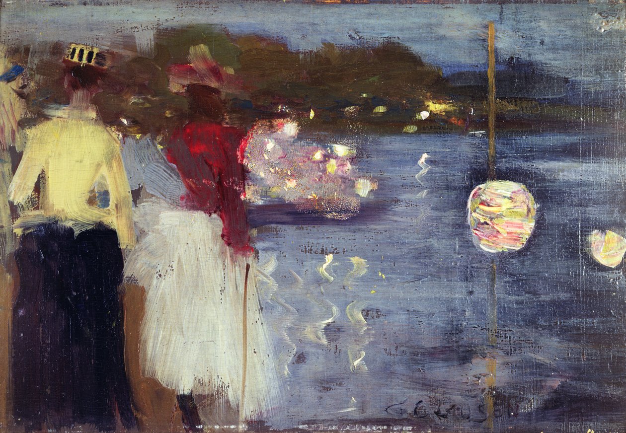 Lembrança da Regata Marlow (óleo sobre painel) de George Clausen