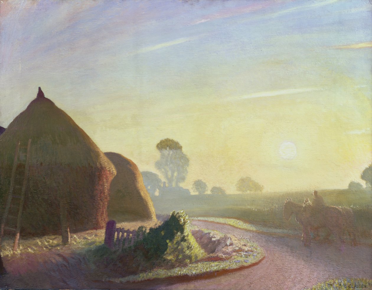 Nascer do sol em setembro de George Clausen
