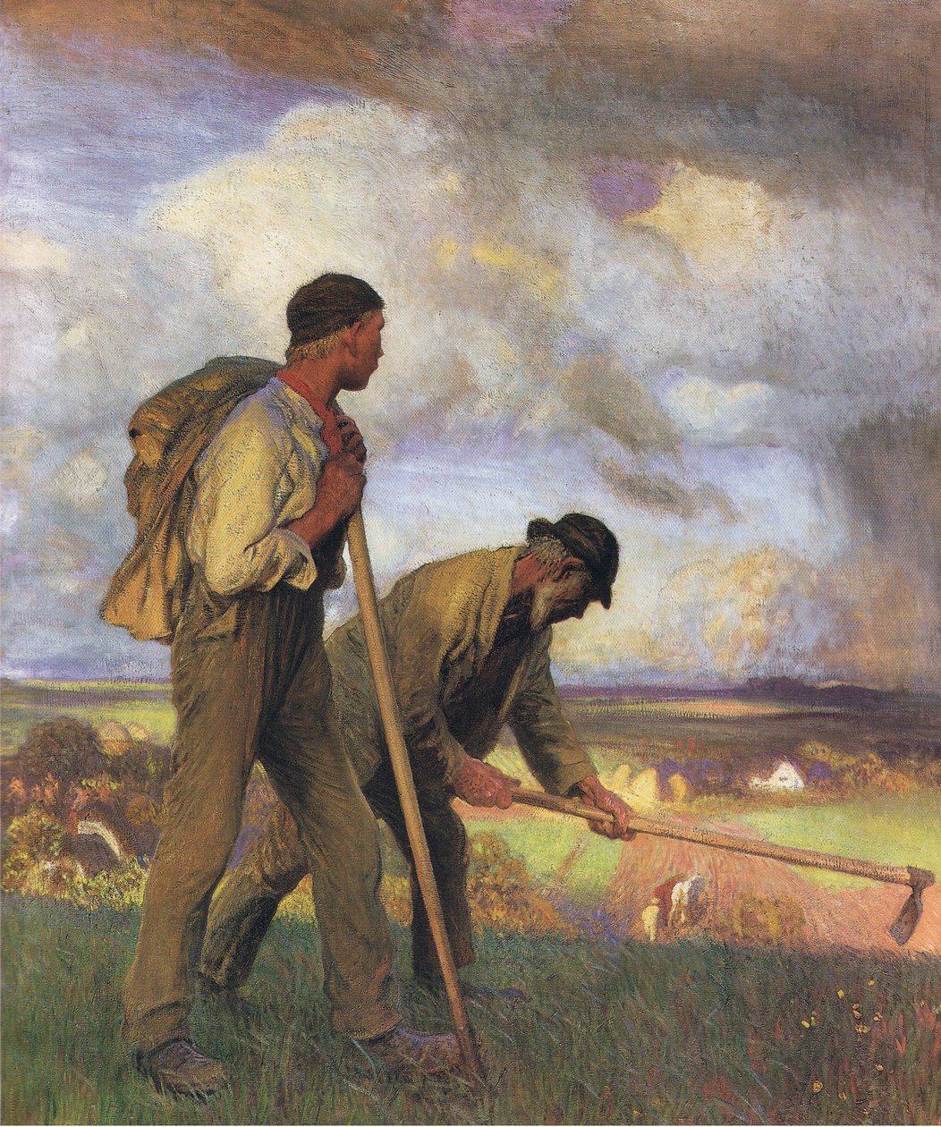O menino e o homem de George Clausen