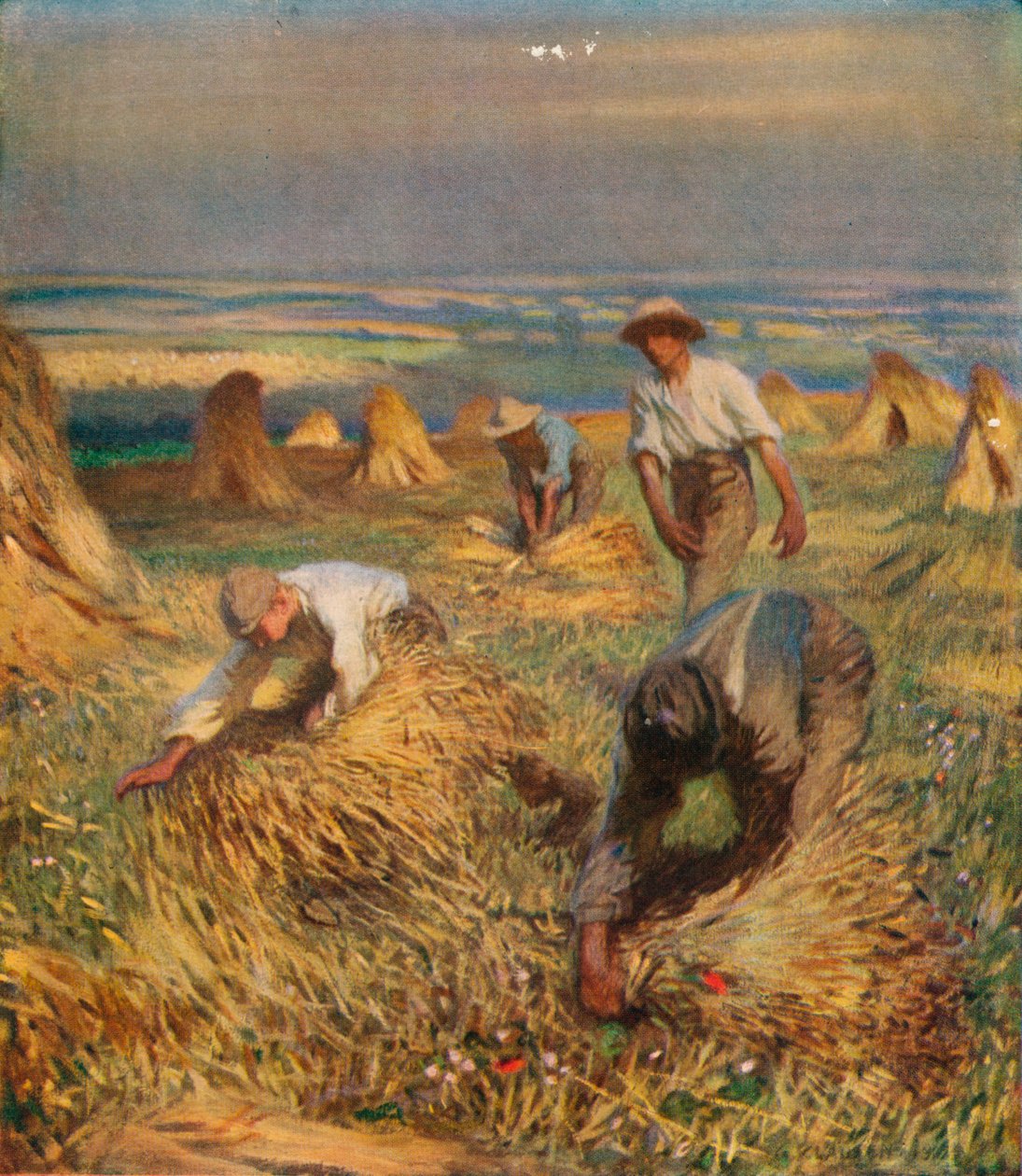Amarrando as Polias, 1902, 1923. de George Clausen