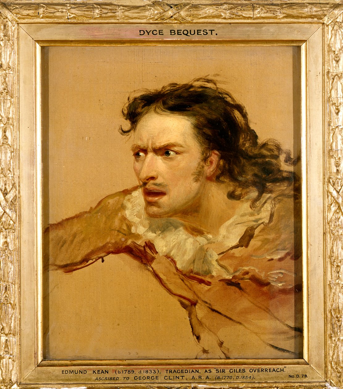Edmund Kean como Sir Giles Overreach em "Uma nova maneira de pagar dívidas antigas", c.1816 de George Clint