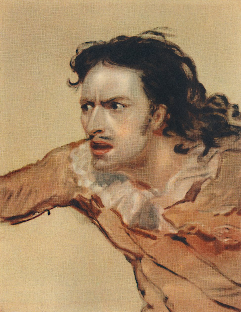 Edmund Kean como Sir Giles Overreach de uma nova maneira de pagar dívidas antigas, c1816, 1948. de George Clint