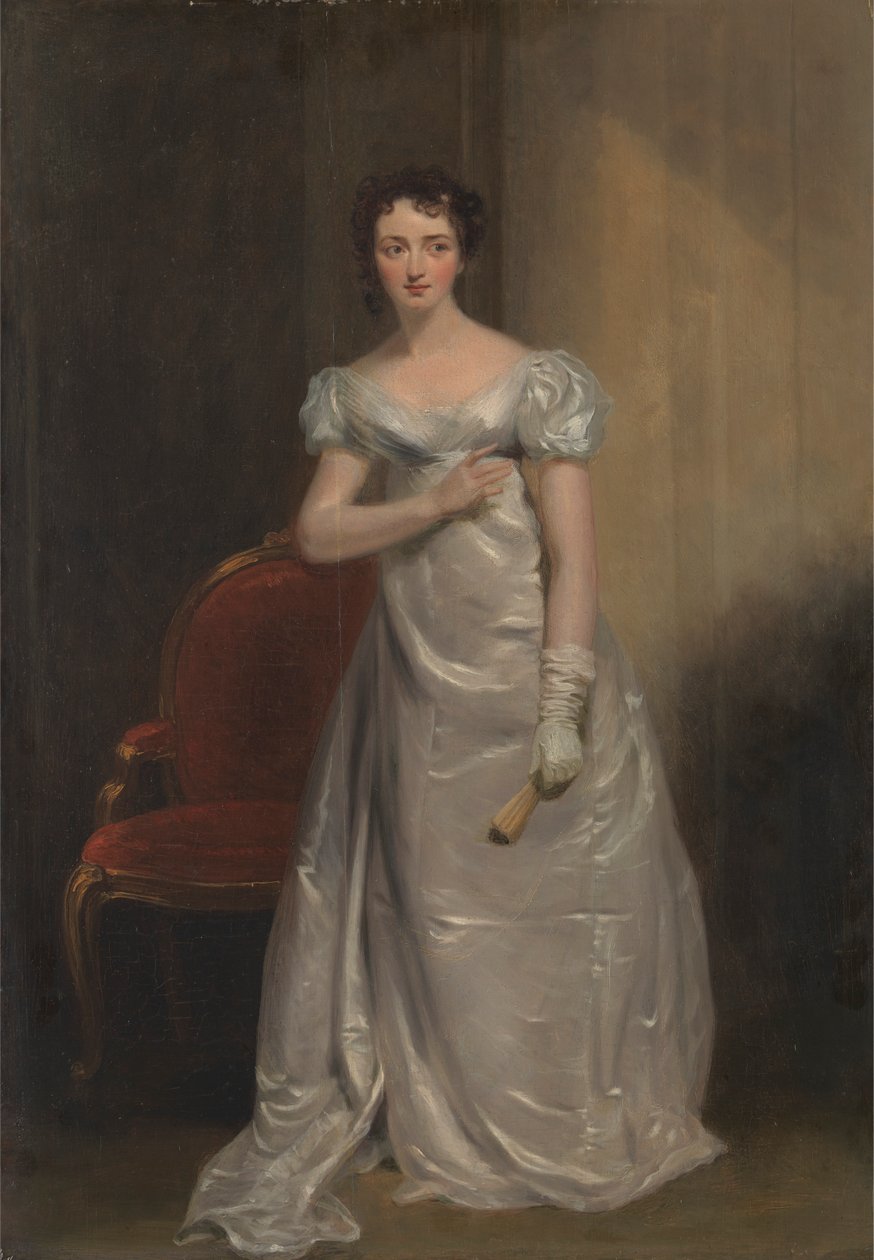Harriet Smithson como Miss Dorillon, em "Wives as They Were, and Maids as They Are" de Elizabeth Inchbald de George Clint