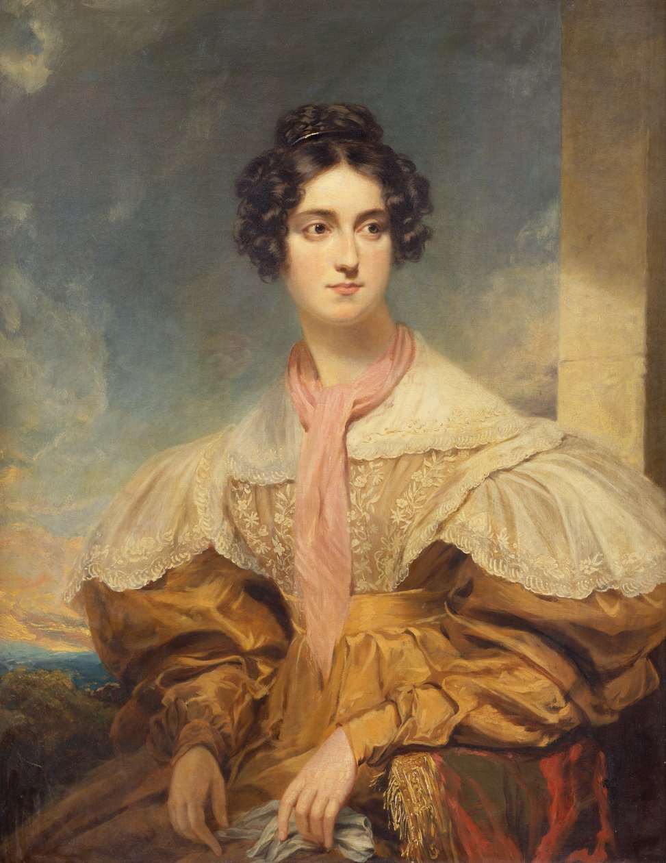 Retrato de Lady Georgiana Clinton (óleo sobre tela) de George Clint