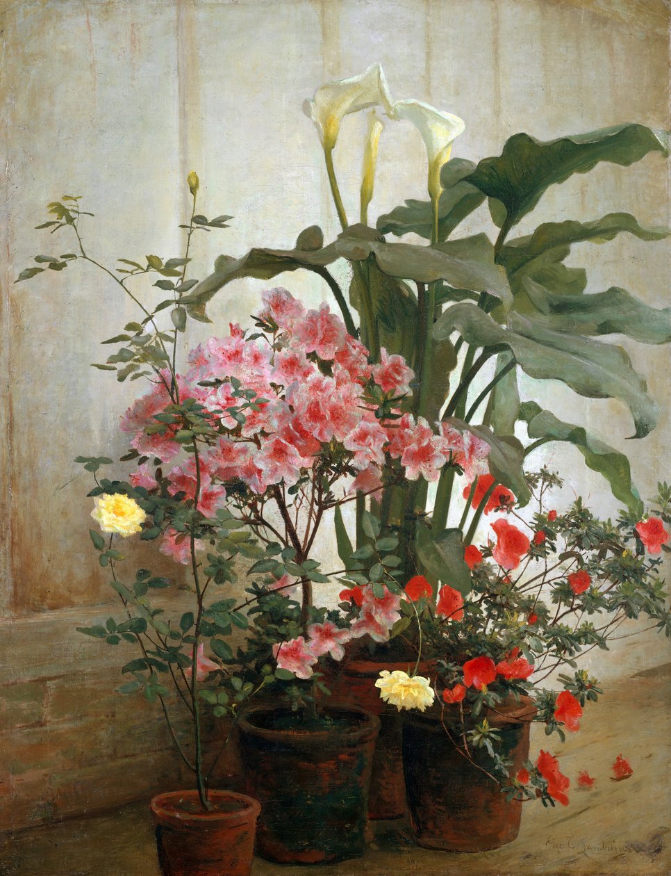 Lado de uma estufa, 1870-80. de George Cochran Lambdin