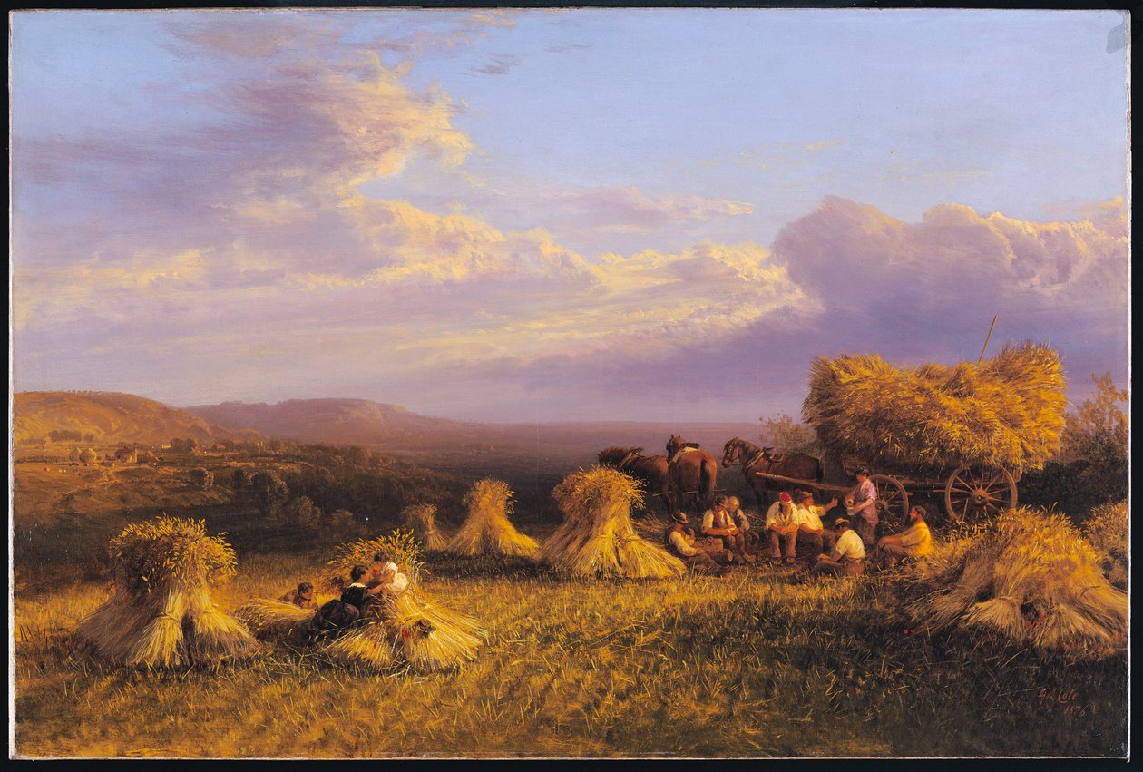 Cena da colheita, 1876 de George Cole