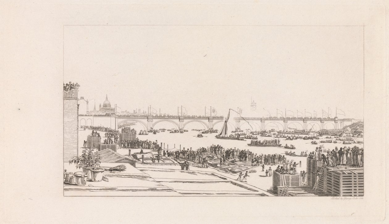 Abertura da Ponte de Waterloo de George Cooke