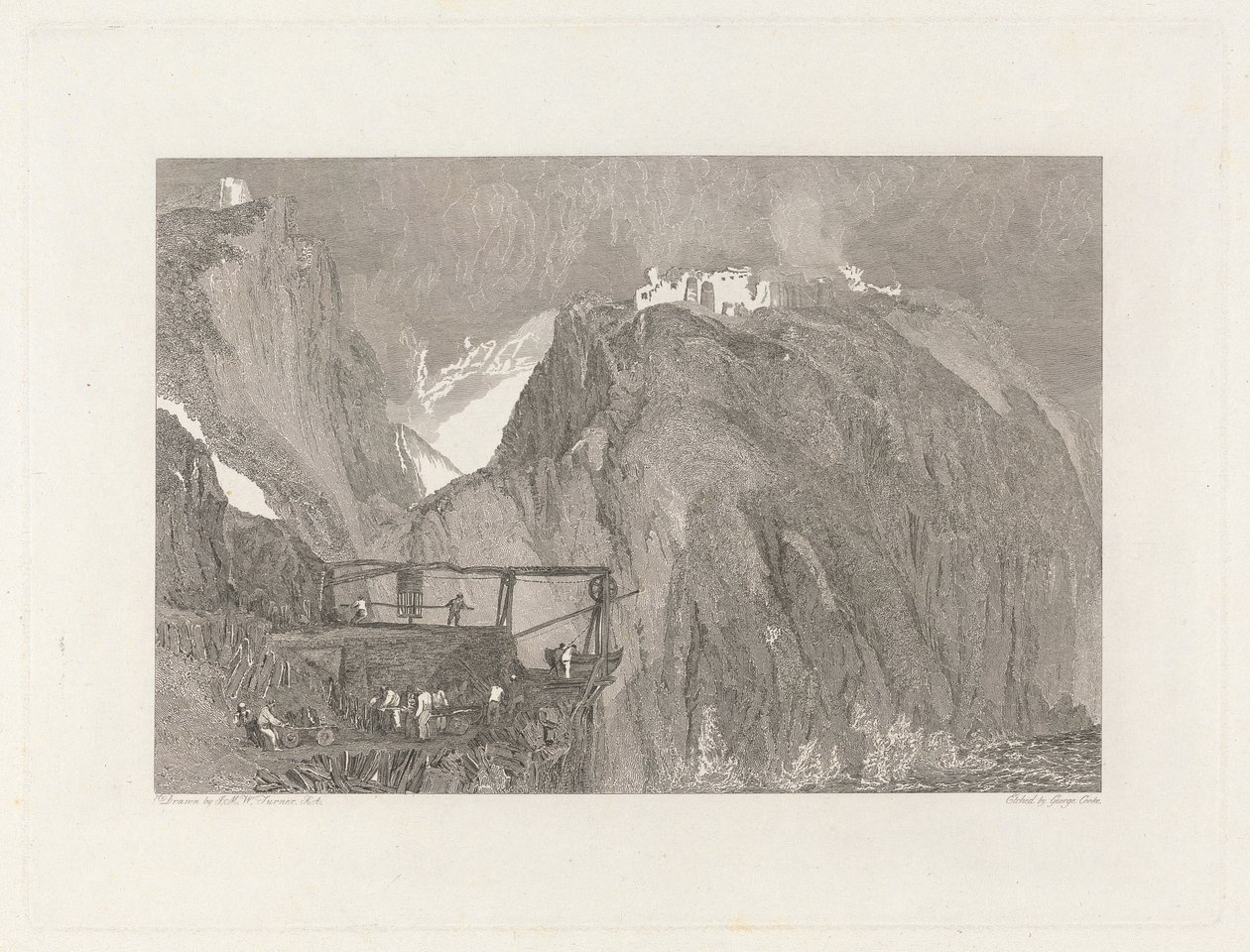 Castelo de Tintagel, Cornualha de George Cooke