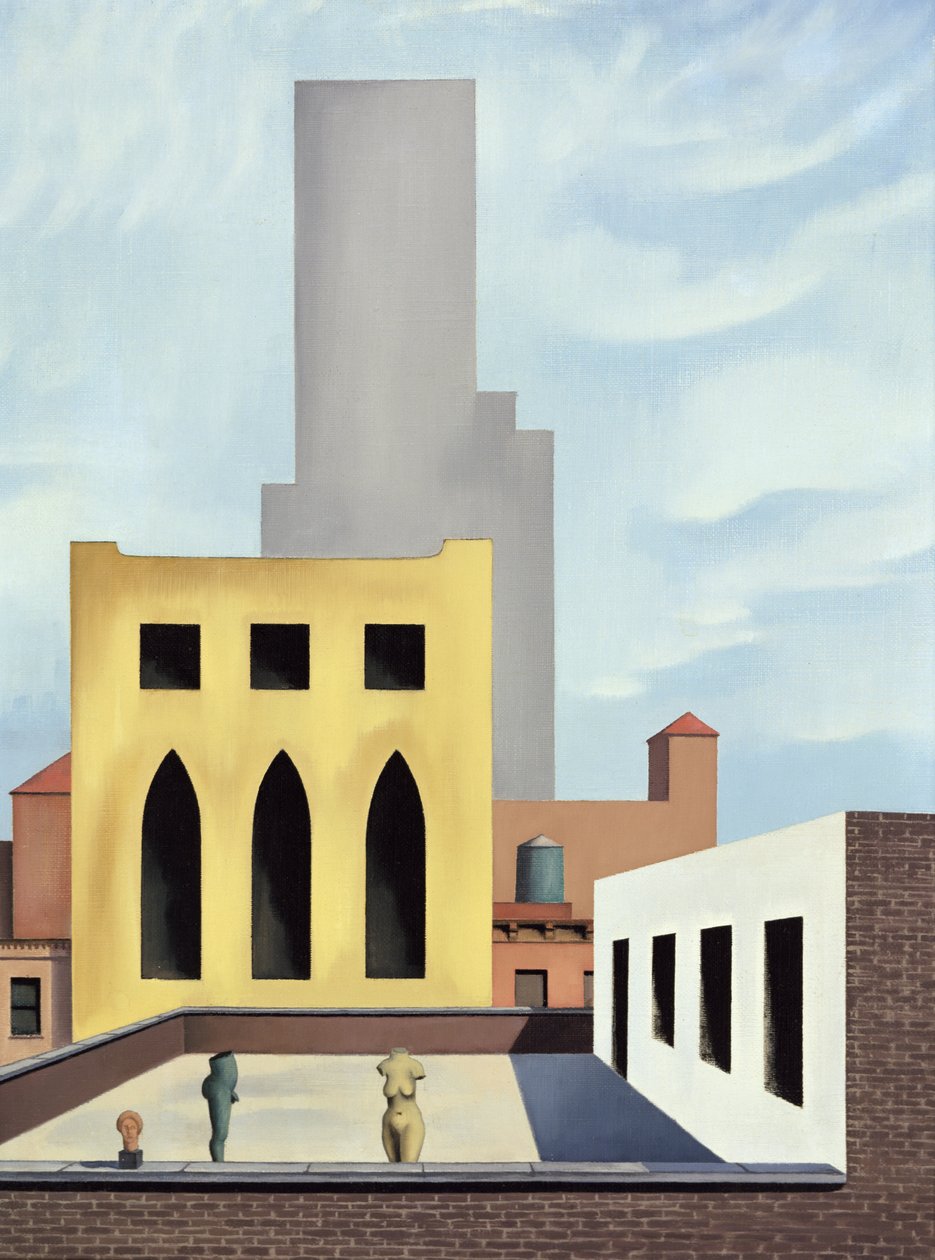 Escultura num telhado de George Copeland Ault