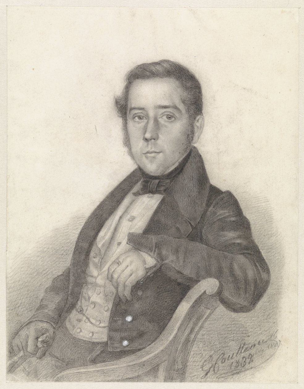 Retrato de um cavalheiro sentado de George Coutteau