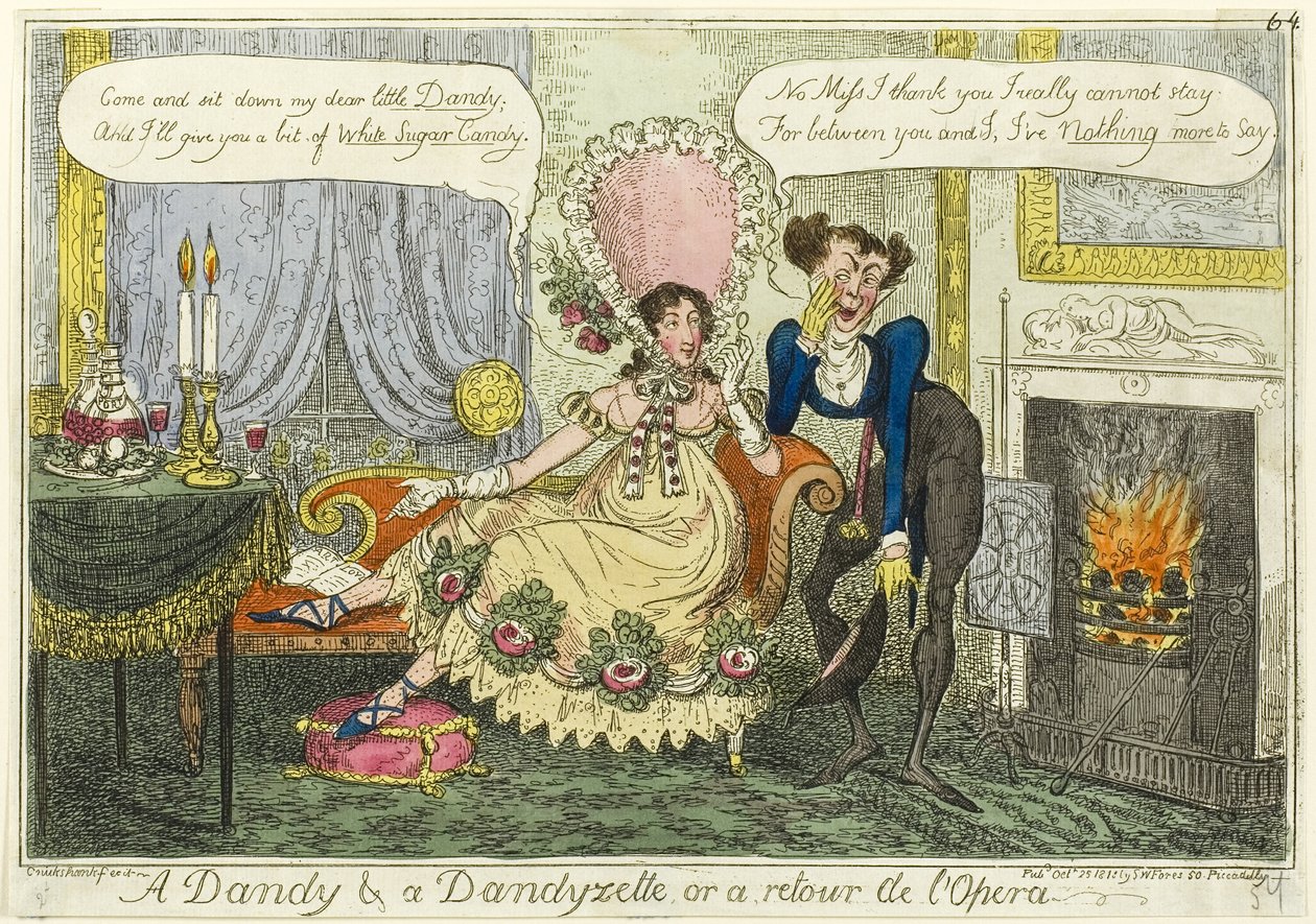 Um Dandy  uma Dandyzette de George Cruikshank