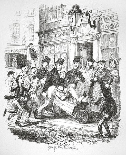A Pickpocket in Custody, c.1835 (gravação) de George Cruikshank