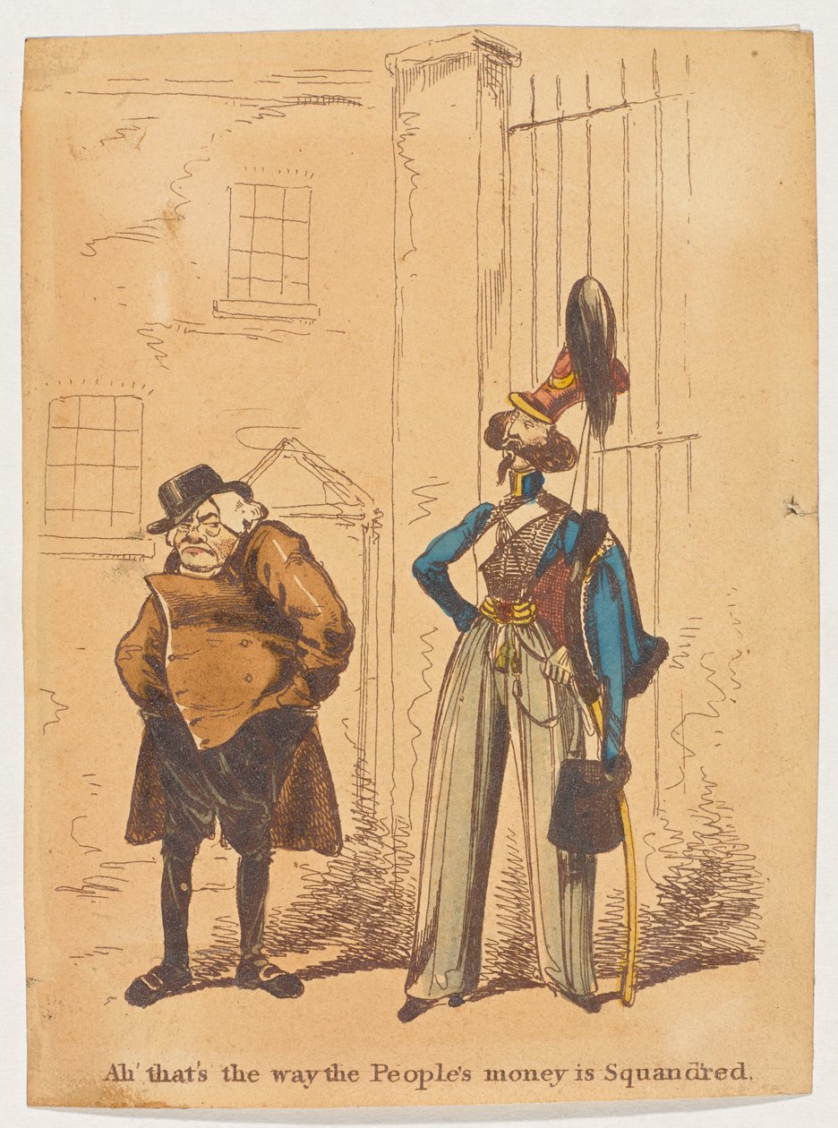 Ah, é assim que o dinheiro dos Povos é quadriculado. de George Cruikshank