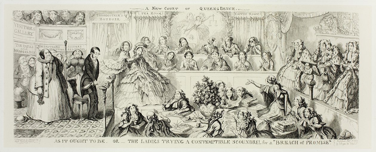 As It Ought to Be or The Ladies Trying a Contemptible Scoundrel for a "Breach of Promise" from George Cruikshank