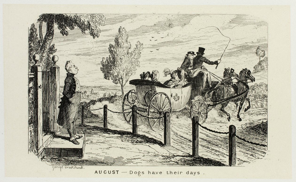 agosto - Dogs Have Their Days from George Cruikshank