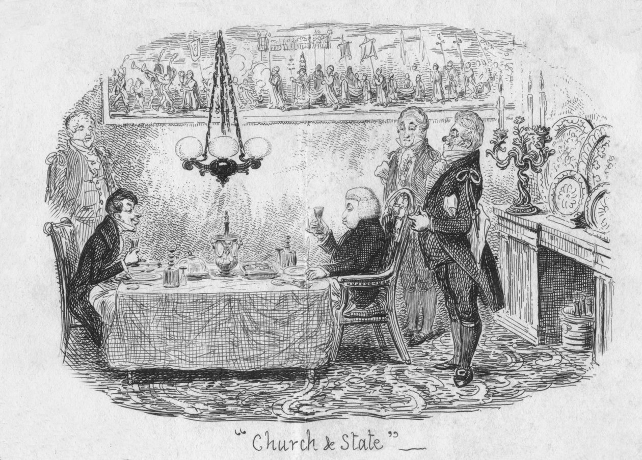 Igreja e Estado, 1829 de George Cruikshank