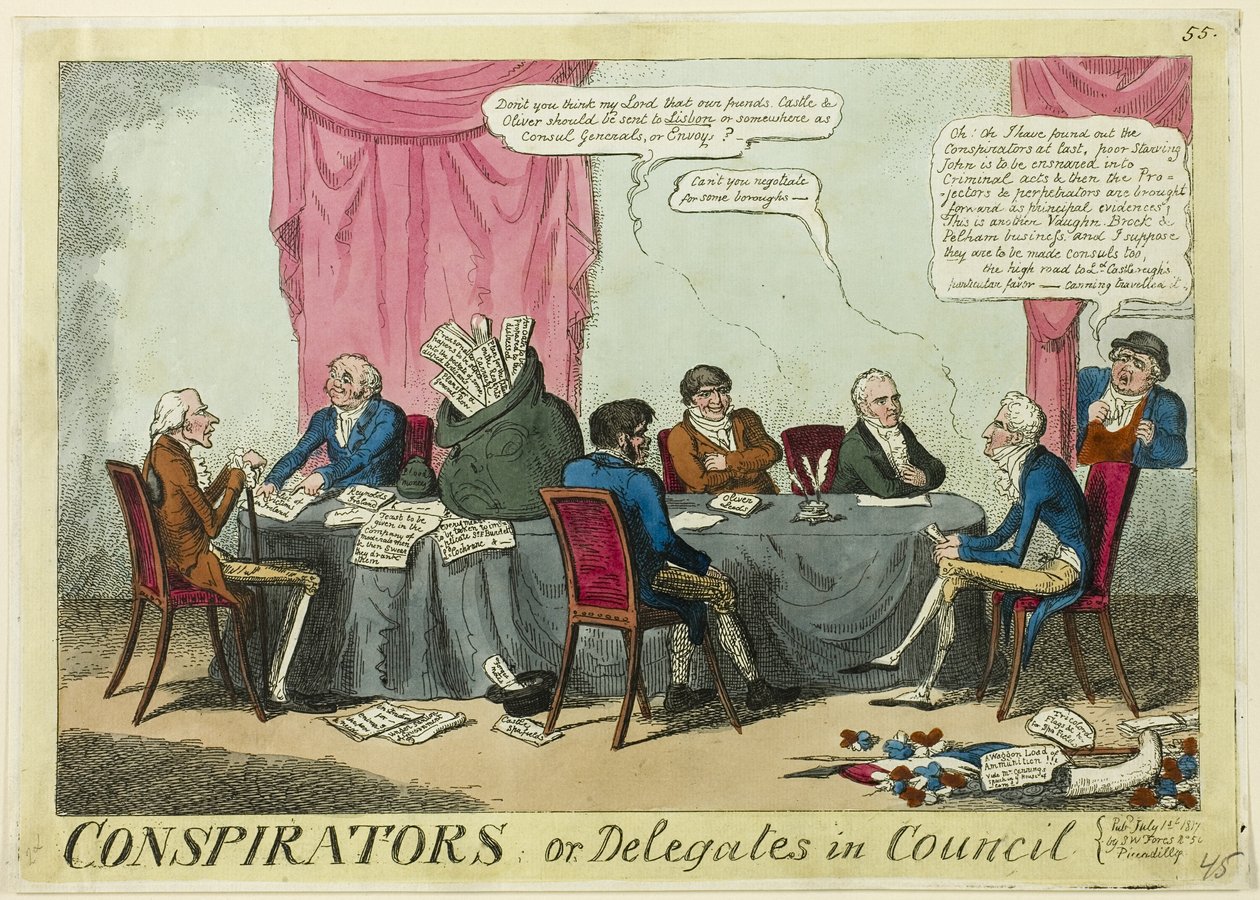 Conspiradores, ou Delegados no Conselho de George Cruikshank