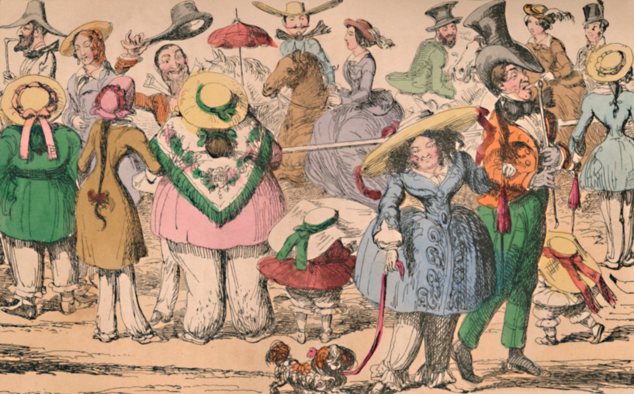 Exposição Cruikshanks de Bloomers no Hyde Park, 1852, c1870 de George Cruikshank