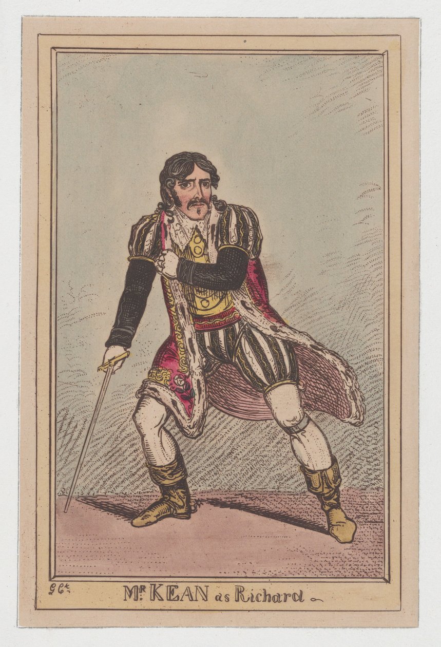 Edmund Kean como Ricardo III, ca. 1814., c. 1814. de George Cruikshank
