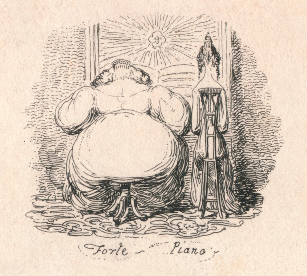Piano Forte, 1829 de George Cruikshank