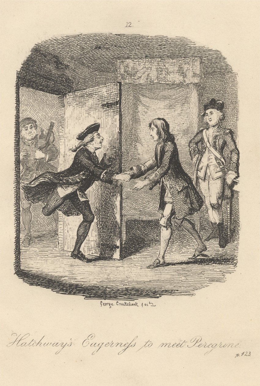 A ansiedade de Hatchway por encontrar Peregrine de George Cruikshank