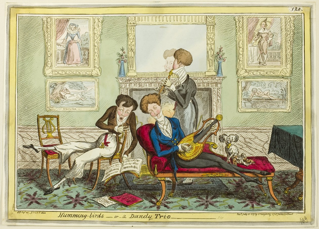 Pássaros cantarolando, ou Um Trio Dandy de George Cruikshank