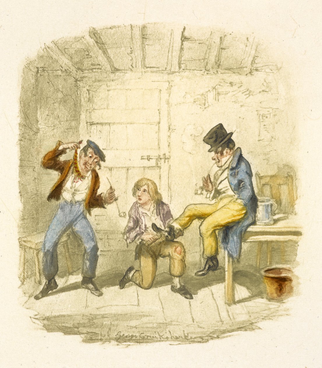Ilustração para "Oliver Twist" de George Cruikshank