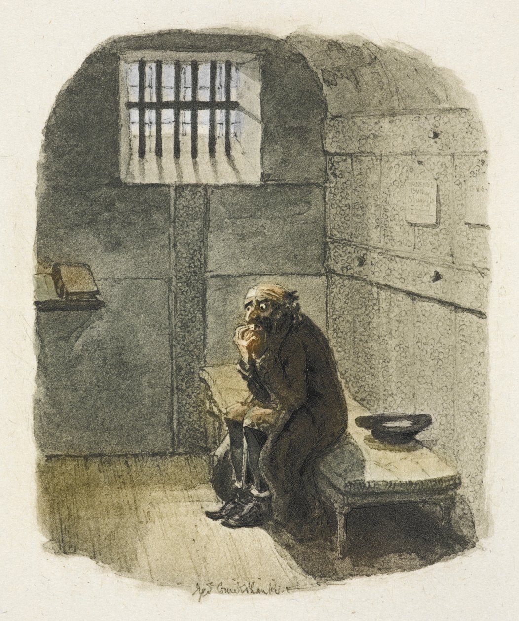 Ilustração para "Oliver Twist" de George Cruikshank
