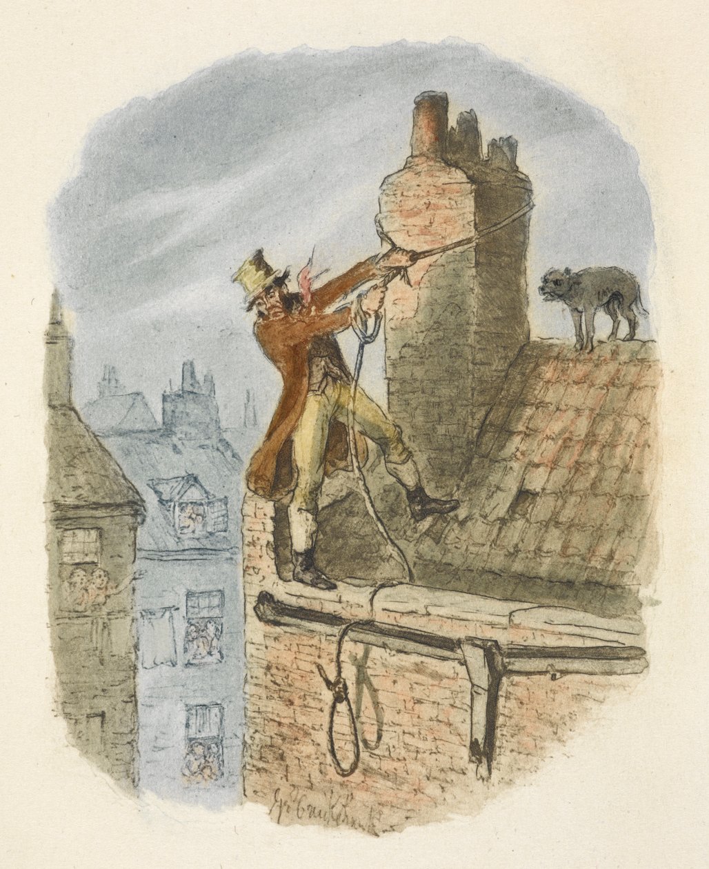 Ilustração para "Oliver Twist" de George Cruikshank