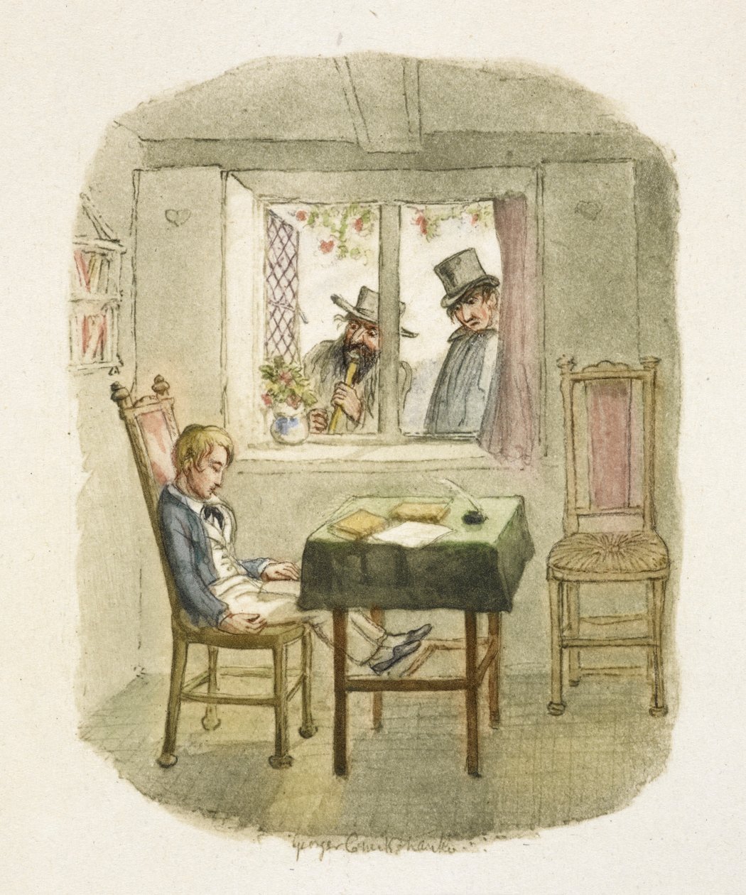 Ilustração para "Oliver Twist" de George Cruikshank
