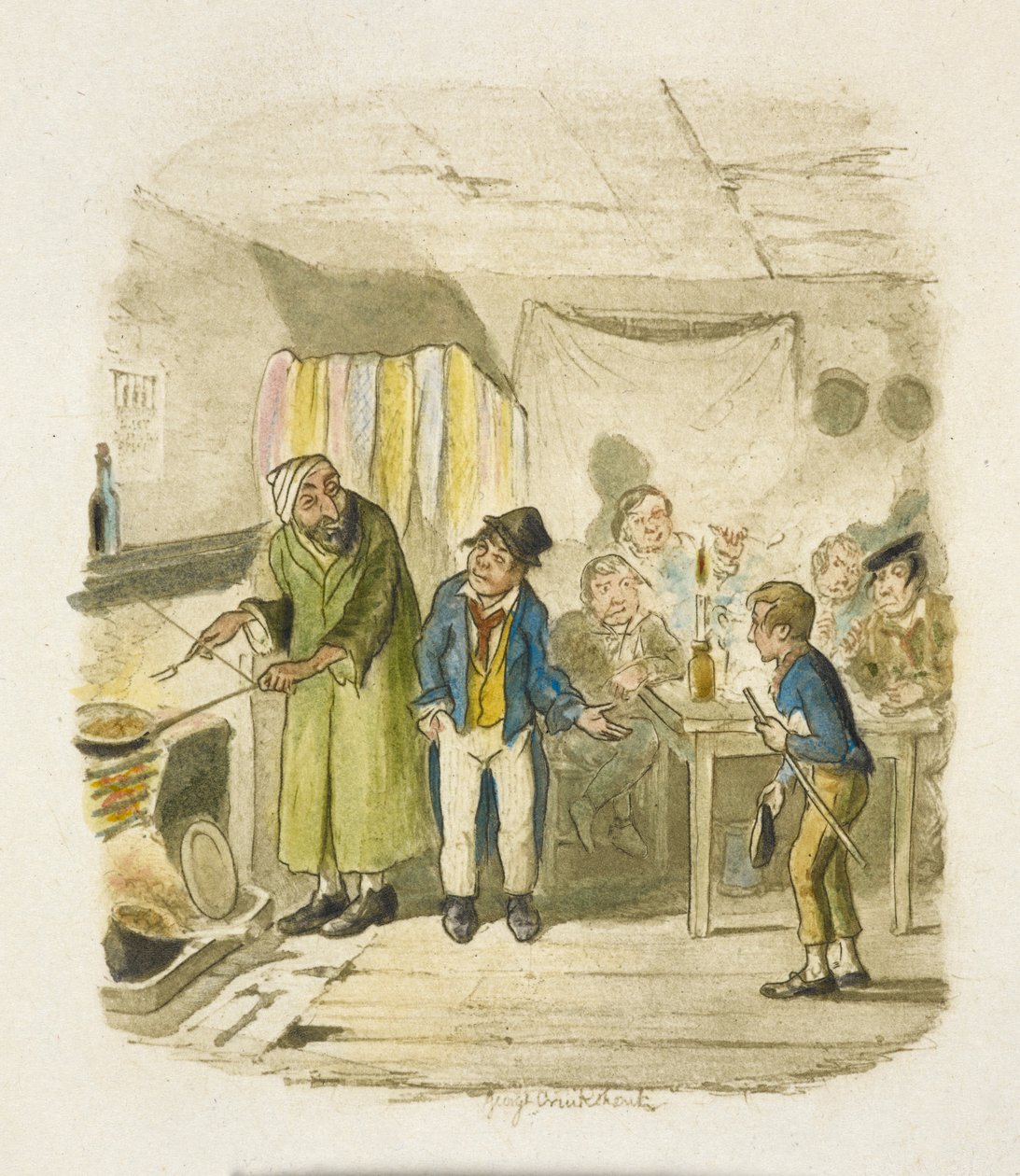 Ilustração para "Oliver Twist" de George Cruikshank