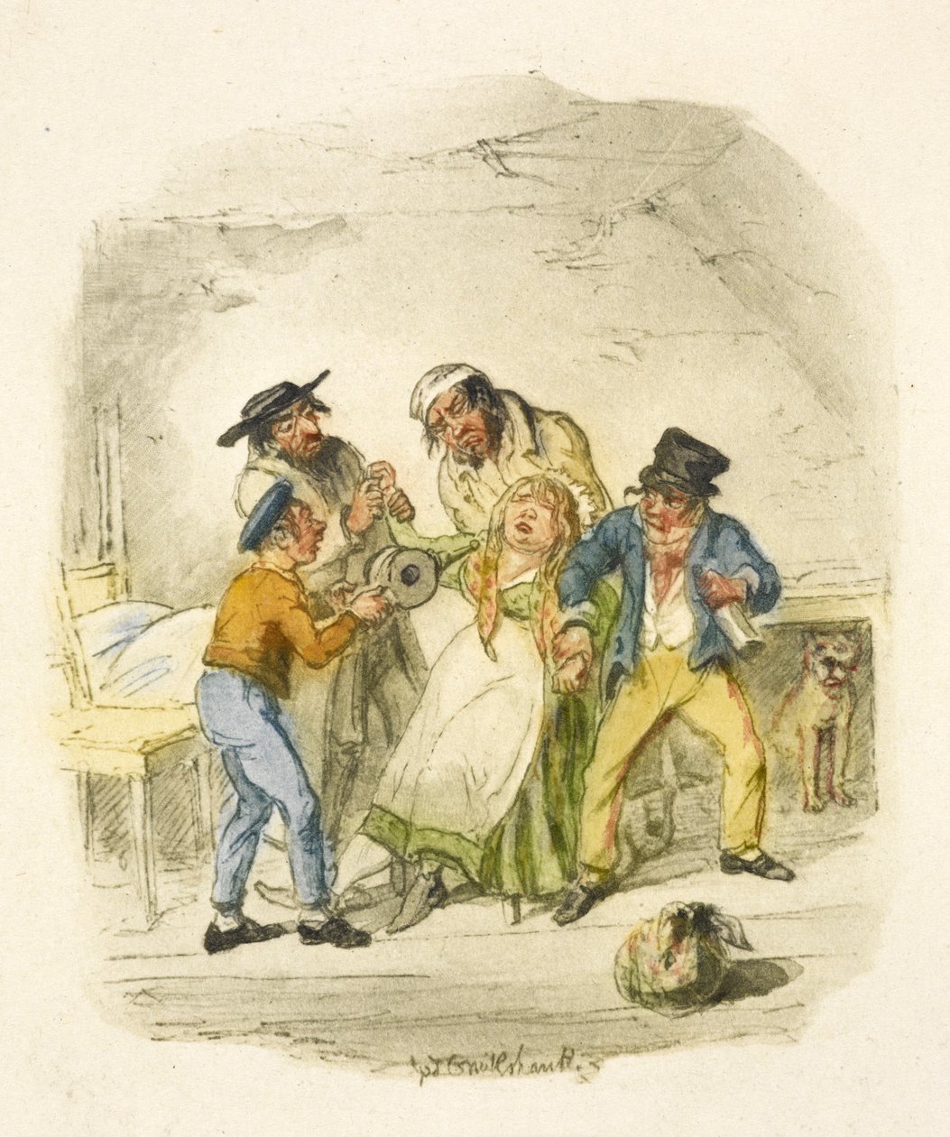 Ilustração para "Oliver Twist" de George Cruikshank