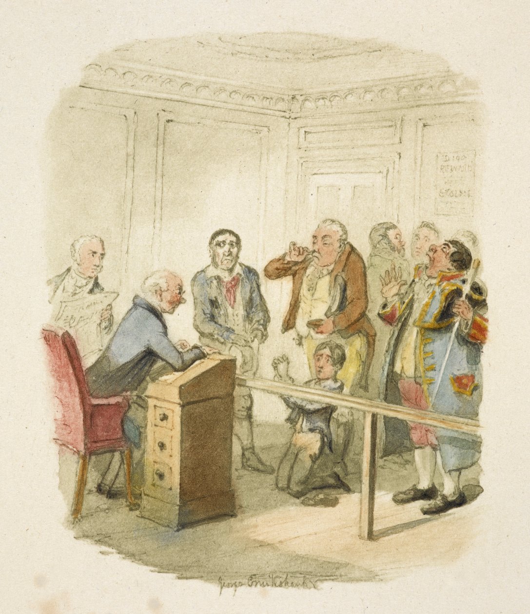 Ilustração para "Oliver Twist" de George Cruikshank