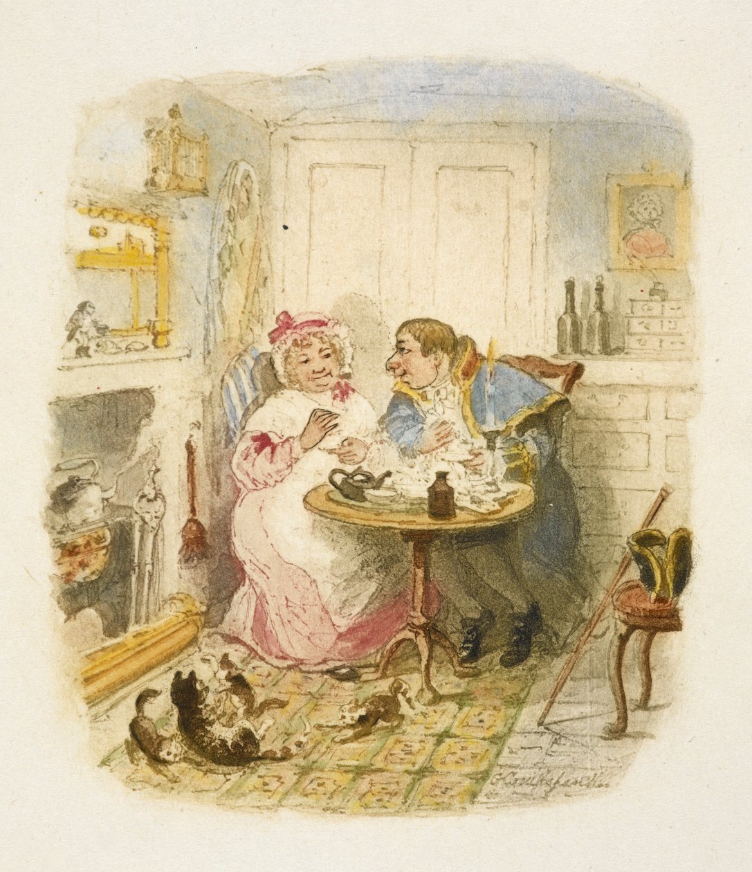 Ilustração para "Oliver Twist" de George Cruikshank