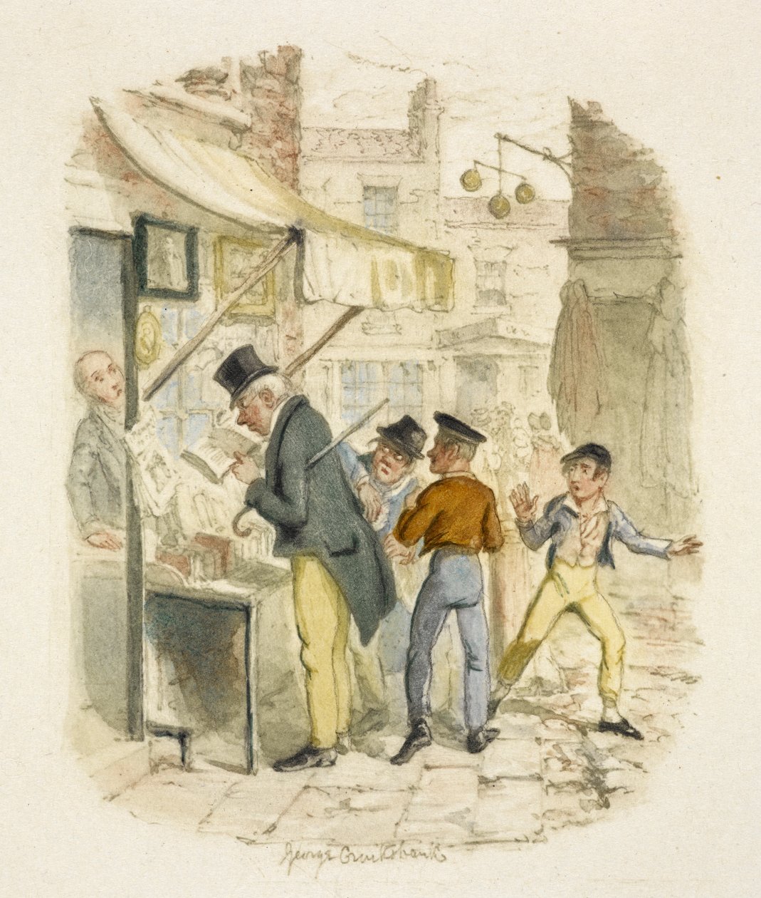 Ilustração para "Oliver Twist" de George Cruikshank