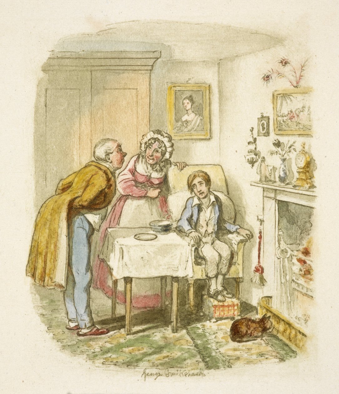 Ilustração para "Oliver Twist" de George Cruikshank