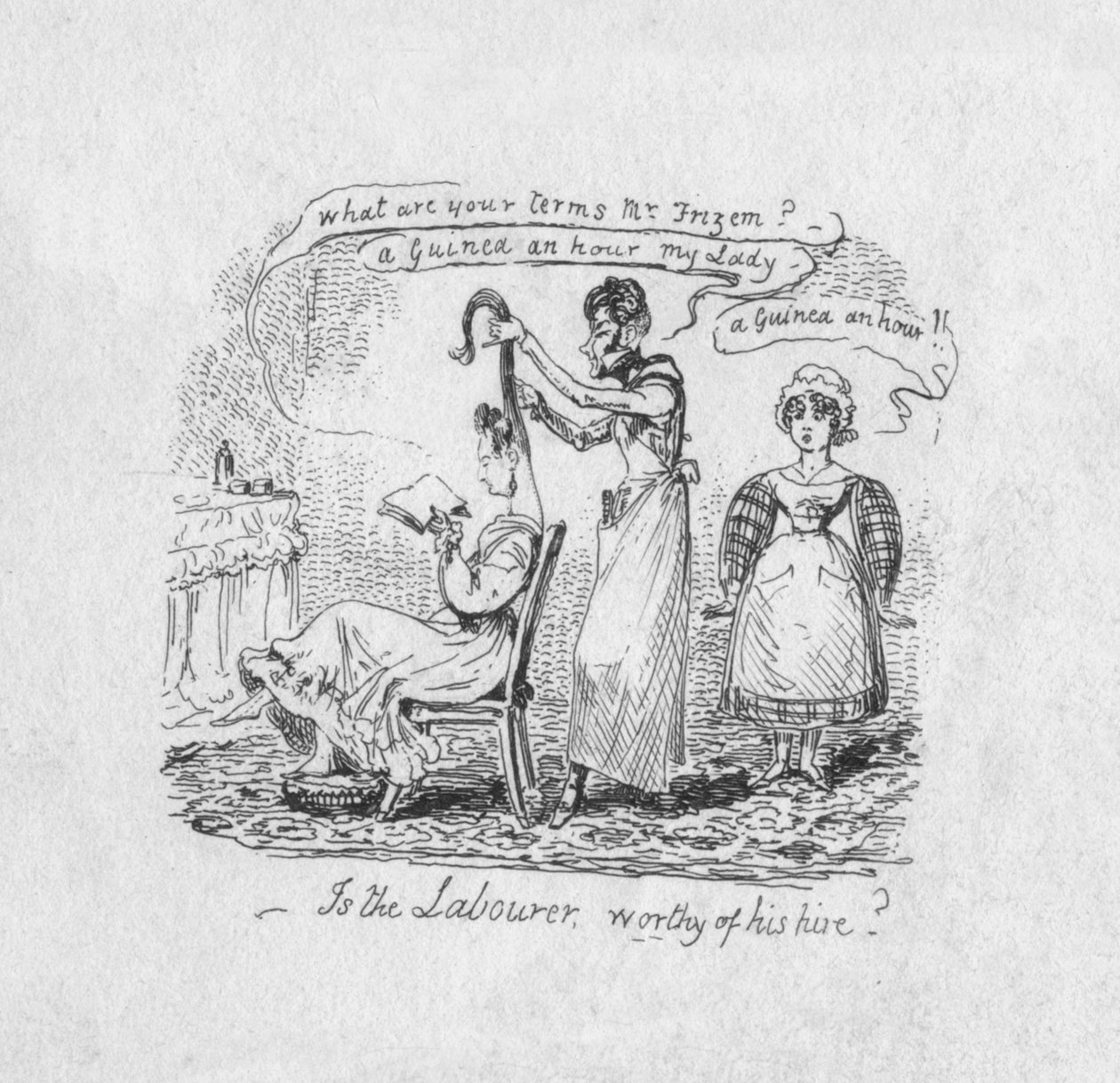 O trabalhador é digno de sua contratação, 1829 de George Cruikshank