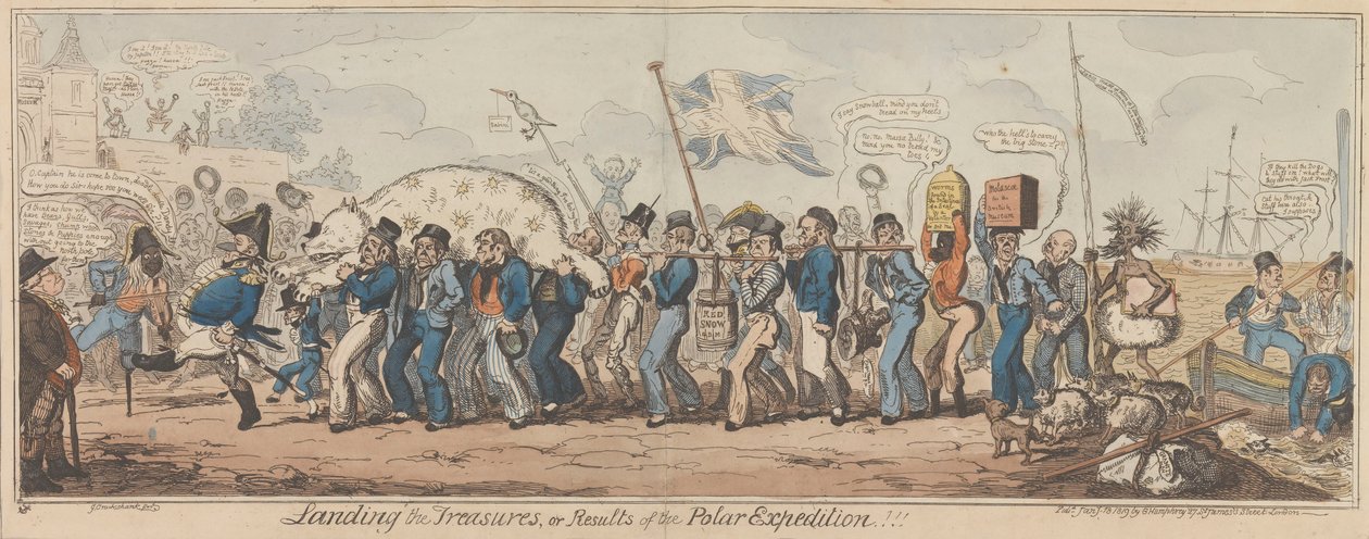 "Desembarque dos tesouros, ou resultados da expedição polar!!! de George Cruikshank