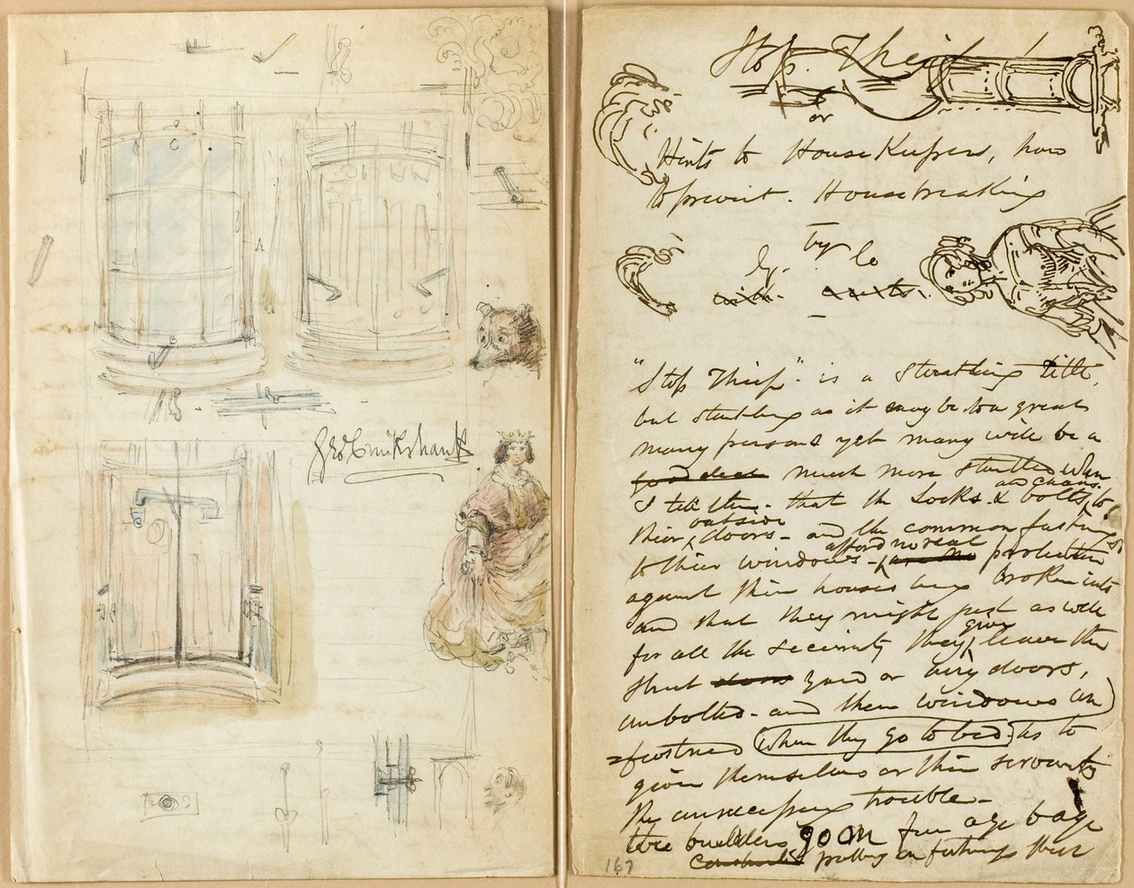 Carta: Pare o ladrão de George Cruikshank
